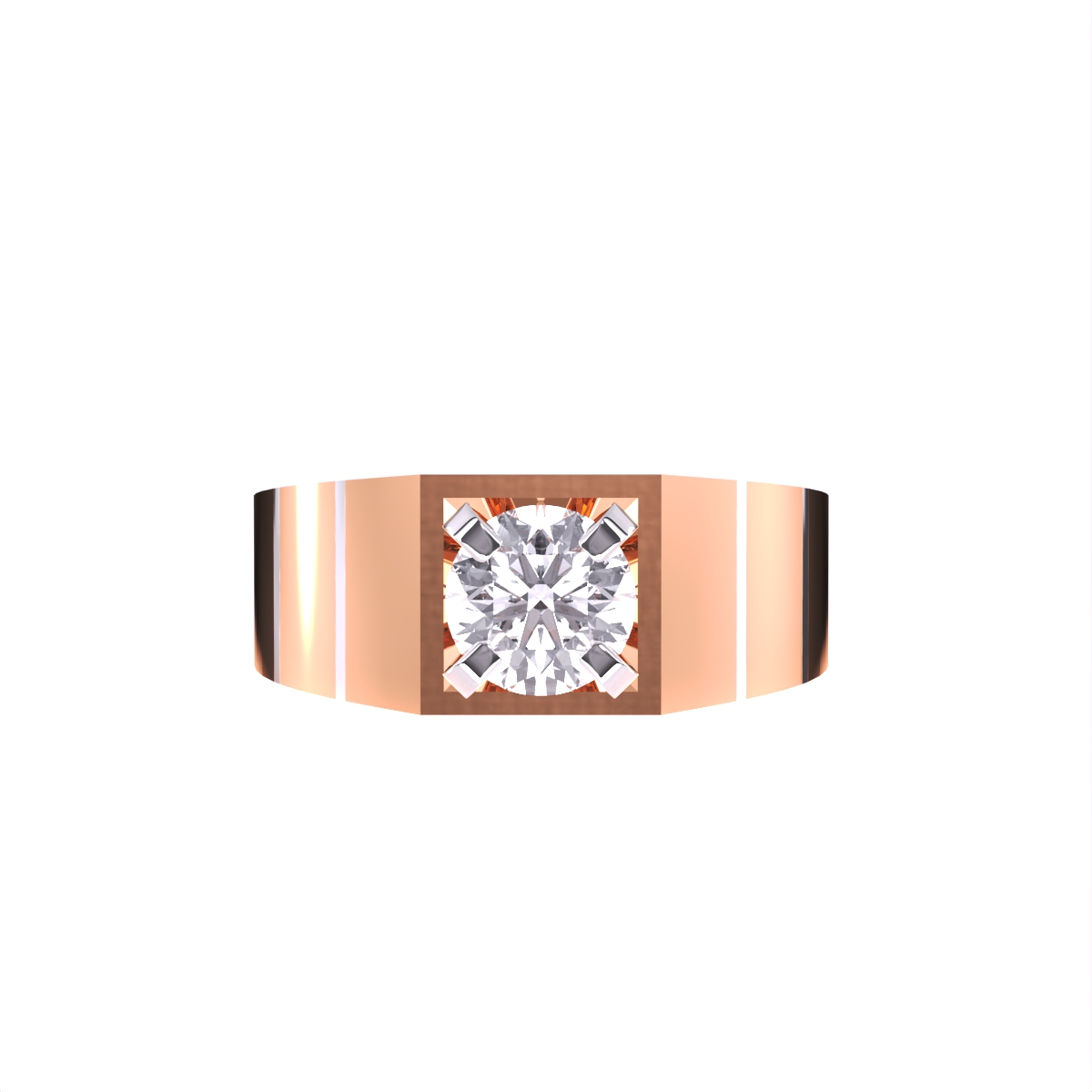 Classic lab-grown Solitaire Engagement Ring